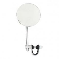 906125 ROUND CLAMP-ON STYLE STEEL MIRROR, 4" WITH 5" STEM