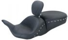 79704 FL Touring 2008-Up One-Piece Seat with Driver Backrest, Chrome Studs.