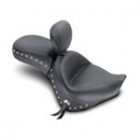 79616 Honda VT1300 Interstate/Stateline/Sabre One-Piece Wide Studded Touring seat with Driver Backrest.