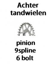Achtertandwielen CDX shinano HG /9 9spline 6bolt