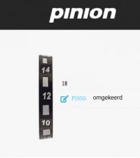 Pinion getallen ring zwart 18 omgekeerd