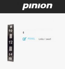 Pinion getallen-ring links zwart 6