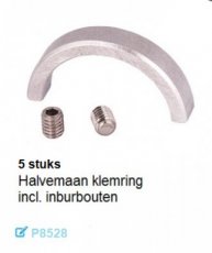 Halve-maan P8528 5 x klemring