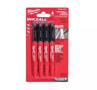 Marker INKZALL ultrafijn punt 0.6mm zwart (4st)