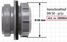 Aanschroefmof 50 D-016 Aanschroefmof DN 50 GRIJS