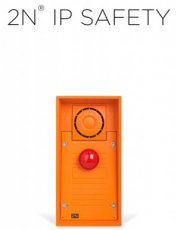 2N, Helios IP Safety vandaalbestendige buitenmodule met 1 grote, rode drukknop voor noodgevallen situaties,