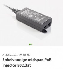 Enkelvoudige midspan PoE injector