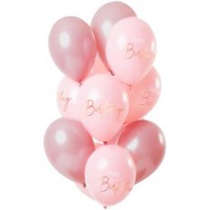 ballonnen happy birthday roze (12 stuks)