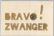 Wenskaart bravo zwanger