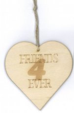 Wenskaart hart friends for ever