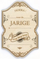 Wenskaart hoera voor de jarige