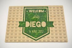 HOUTEN GEBOORTEKAART DIEGO