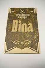 HOUTEN GEBOORTEKAART DINA