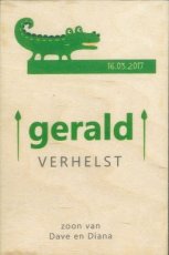 HOUTEN GEBOORTEKAART GERALD