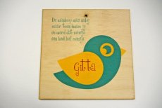 HOUTEN GEBOORTEKAART GITTA