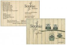 HOUTEN GEBOORTEKAART SOPHIA