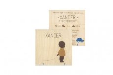 HOUTEN GEBOORTEKAART XANDER