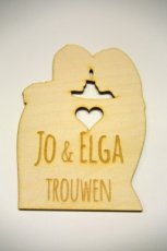 HOUTEN HUWELIJKSKAART JOELGA