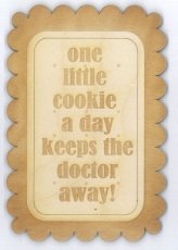 Wenskaart a cookie a day keeps the doctor away