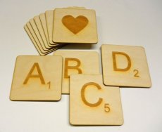 Scrabbleletters hout