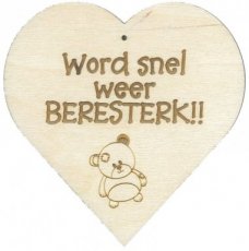 Wenskaart hart word snel weer beresterk