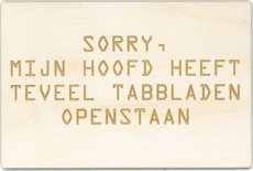 Sorry, mijn hoofd heeft teveel tabbladen openstaan