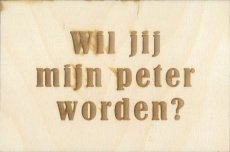 Wenskaart wil jij mijn peter worden?