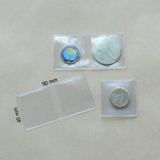 50 Muntzakjes dubbel, 4,5 x 9 cm, glad