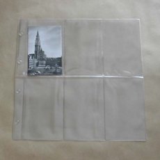 Inlegblad Post 6 vakken verticaal, generfd