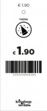 P09b Prijskaartje thema € 1.90 (groen)