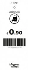 P10a Prijskaartje lederwaren € 0.90 (oranje)