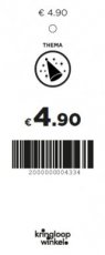 P10d Prijskaartje lederwaren € 3.90 (oranje)
