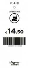 P10n Prijskaartje lederwaren € 14.50 (oranje)