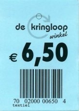 Prijskaartje textiel (BLAUW)