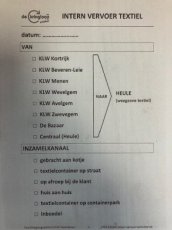 Intern vervoer textielkarren