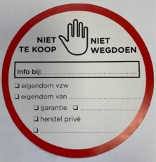 WP10 Sticker Niet te koop