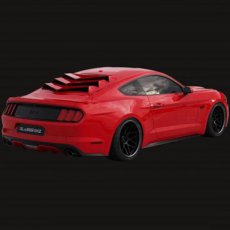 Ford Mustang S550 Louver Glassskinz BAKKDRAFT 15-23 Mustang Louver BAKKDRAFT Glassskinz