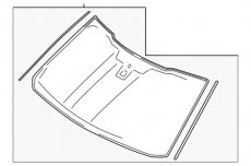 Ford F150 Windshield 2015-2020 w/ Rainsense Ford F-150 Voorruit 2015-2020 met Regensensor