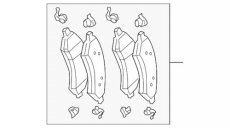 MOPAR 68412557 Dodge RAM Remblokken Voor MOPAR - 2019-2024