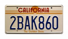 Back to the Future Nummerplaat 2BAK860 Back to the Future Nummerplaat 2BAK860