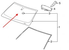 Cadillac Escalade Windshield 2015-2020 Rain Sensor Cadillac Escalade Voorruit met regensensor 2015-2020