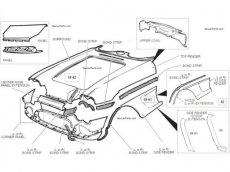 Corvette C1 Carrosserie Vooraan 1958-1962