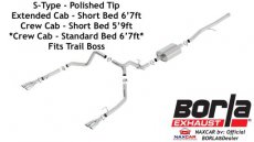 Chevrolet Silverado 19-22 BORLA 140781 Silverado Uitlaat BORLA 140781 S-Type 5.3L V8 19-22
