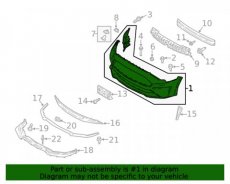 Ford Mustang Bumper JR3Z17D957CAP Ford Mustang Voorbumper EU-model - OEM - 2018-2023