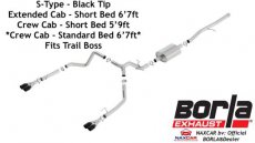 GMC Sierra 19-22 BORLA 140770BC Sierra Uitlaat BORLA 140770bc S-Type 5.3L V8 19-22