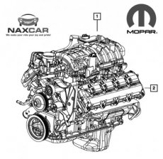 MOPAR 68409357 Dodge Ram Longblock Motor 5,7L HEMI - Origineel - 2019-2024