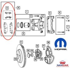 MOPAR 68504574 Dodge Challenger Remblokken Voor MOPAR 68504574AA