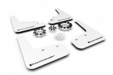 RallyArmor MF72-UR-WH/BLK RallyArmor Tesla Model Y 2020+ White Spatlappen ZWART Logo