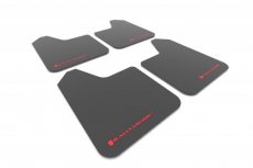 RallyArmor Universele UR Spatlappen Set ZWART/ROOD Logo