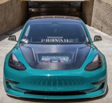 Tesla Model 3 Hood CARBON Transparent 2021+ Model 3 Motorkap CARBON Transparent 2021+